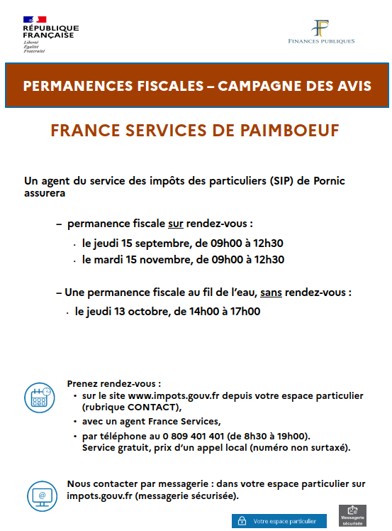 Permanences fiscales Paimboeuf